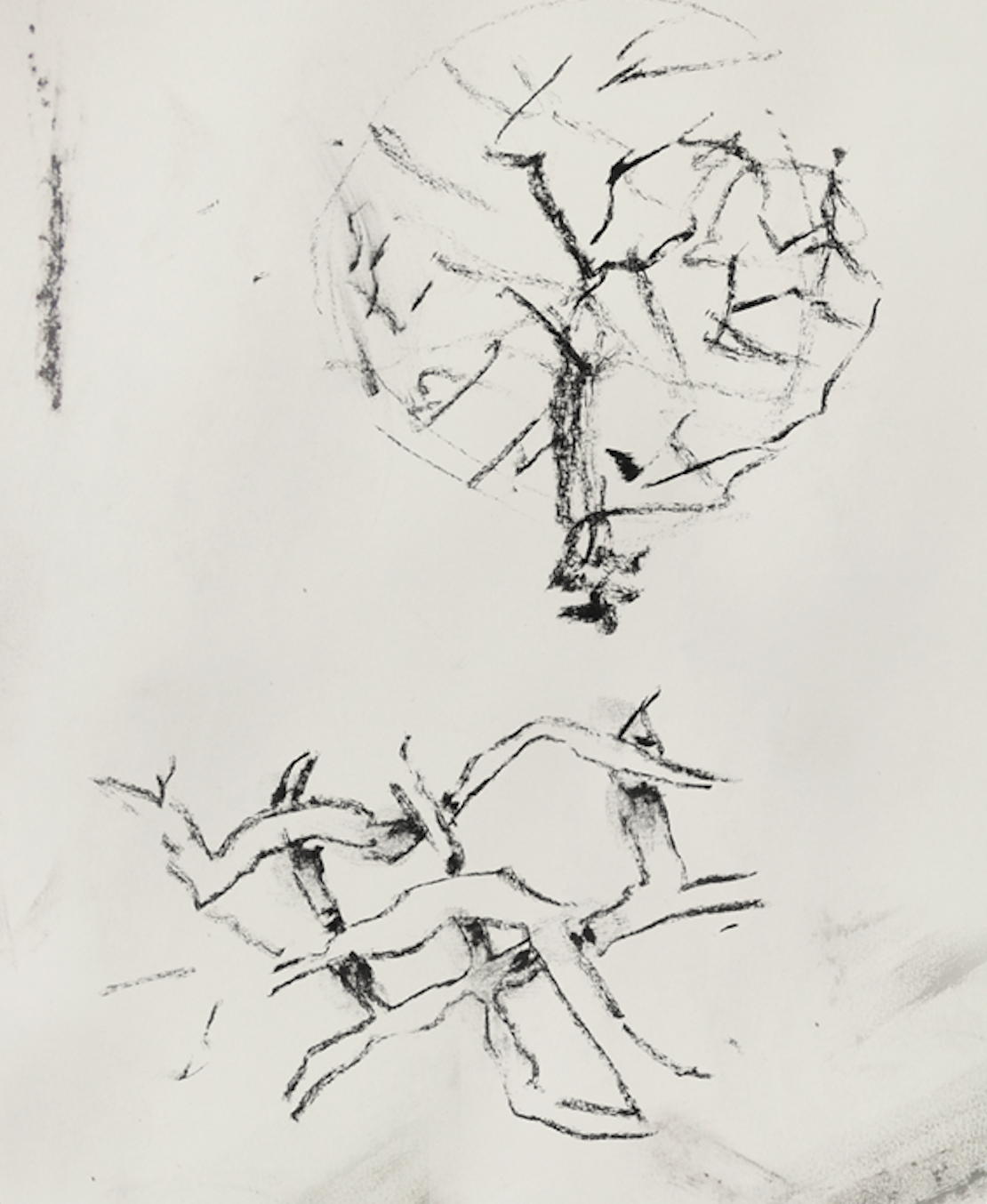 Kulskitse af træ og grene, Peter Ejlerskov kunst.